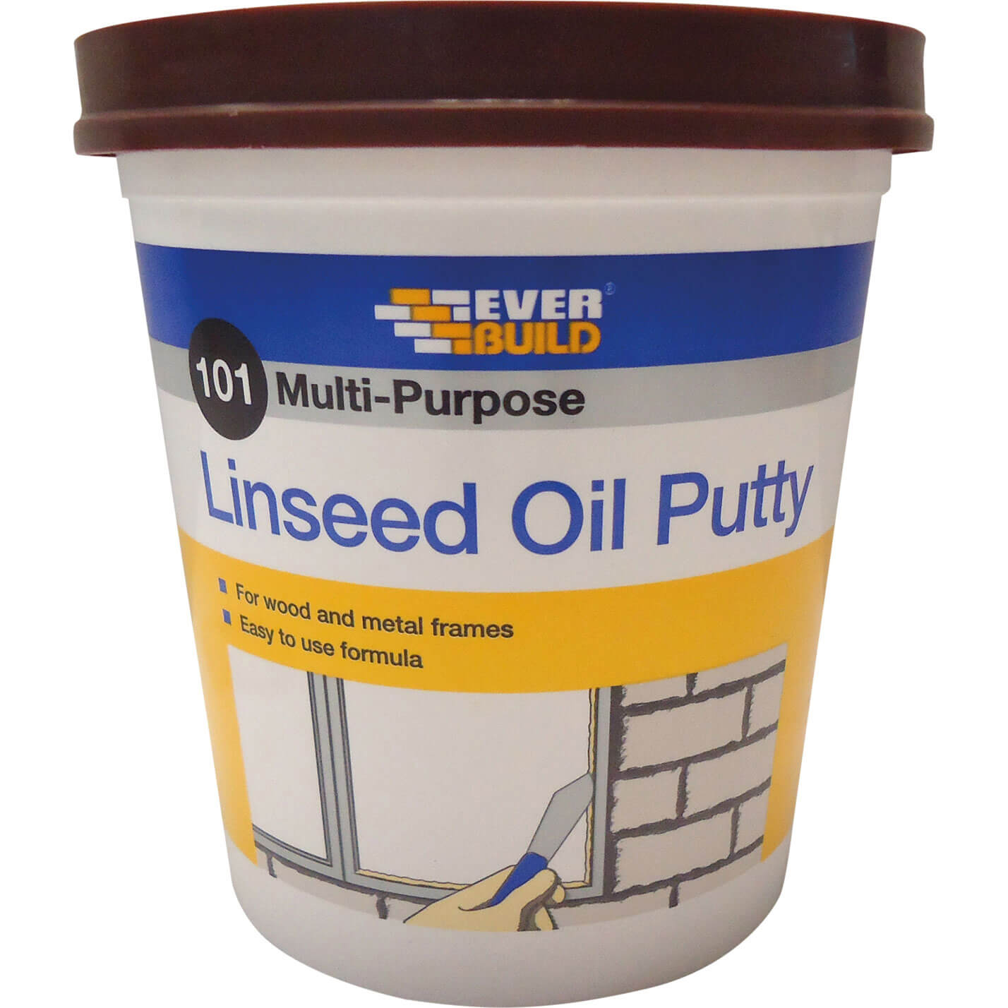 Image of Everbuild Multi Purpose Linseed Oil Putty Brown 2kg