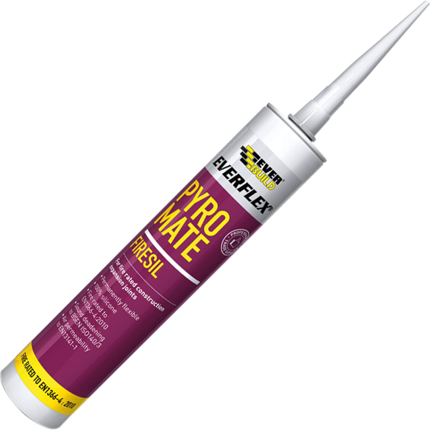 Image of Everbuild Fire Rated Pyro Mate Firesil Silicon Sealant White C3