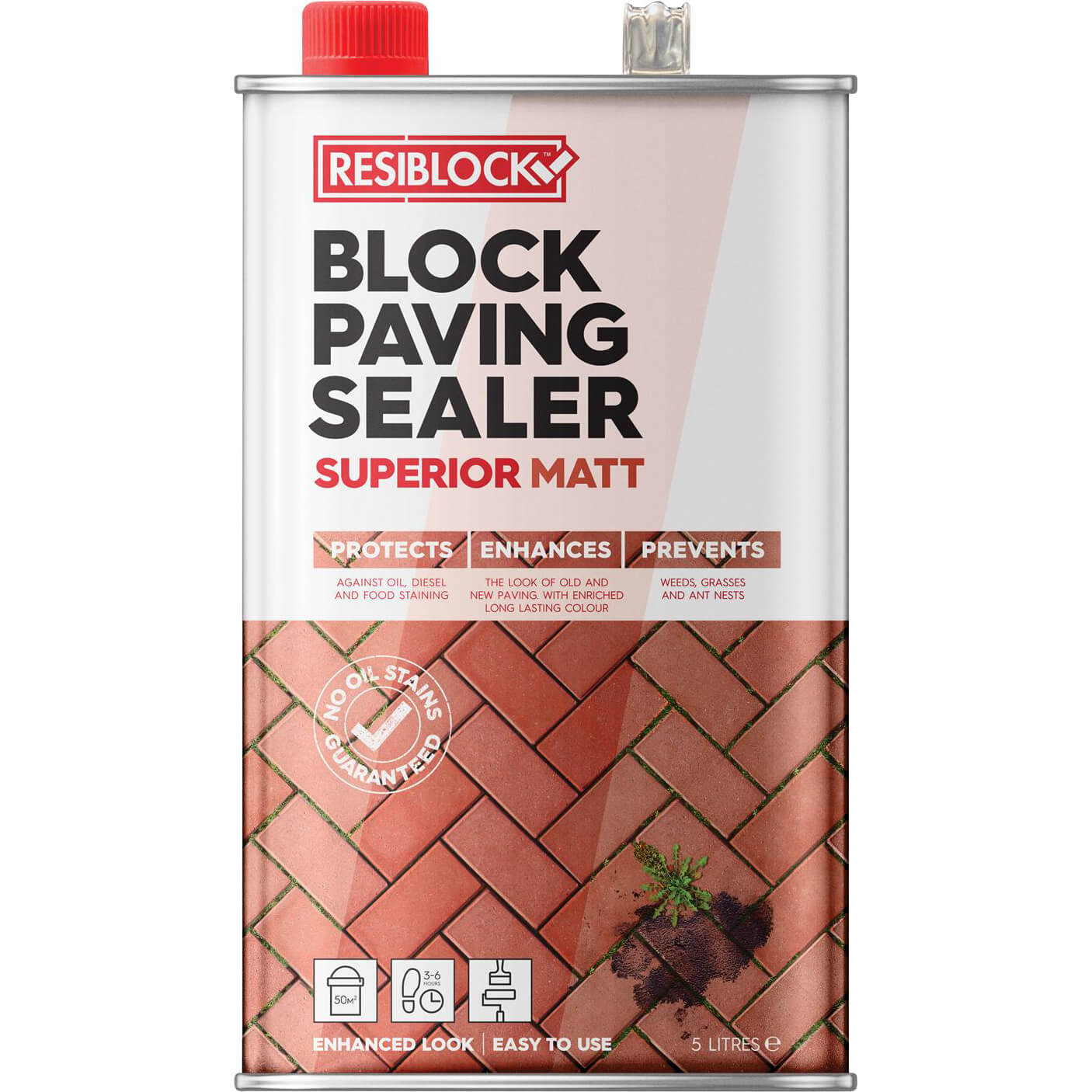 Image of Everbuild Resiblock Superior Block Paving Sealer Original Gloss 5 Litres