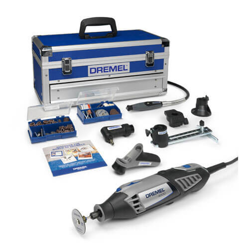 Image of Dremel 4000 Power Multi Tool Platinum Tool Box Kit with 128 Accessories and 6 Attachments