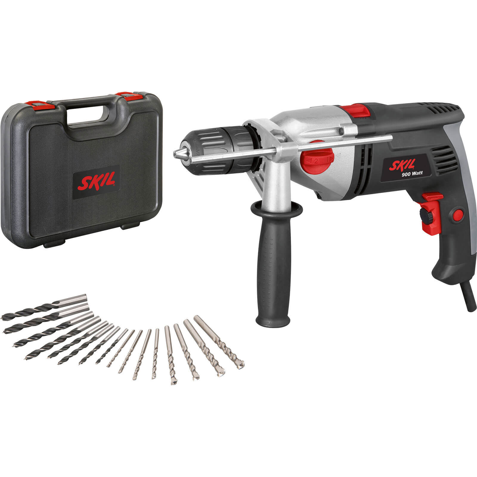 Image of Skil Masters 1024AB 2 Speed Hammer Drill with 16 Drill Bits 900w 240v