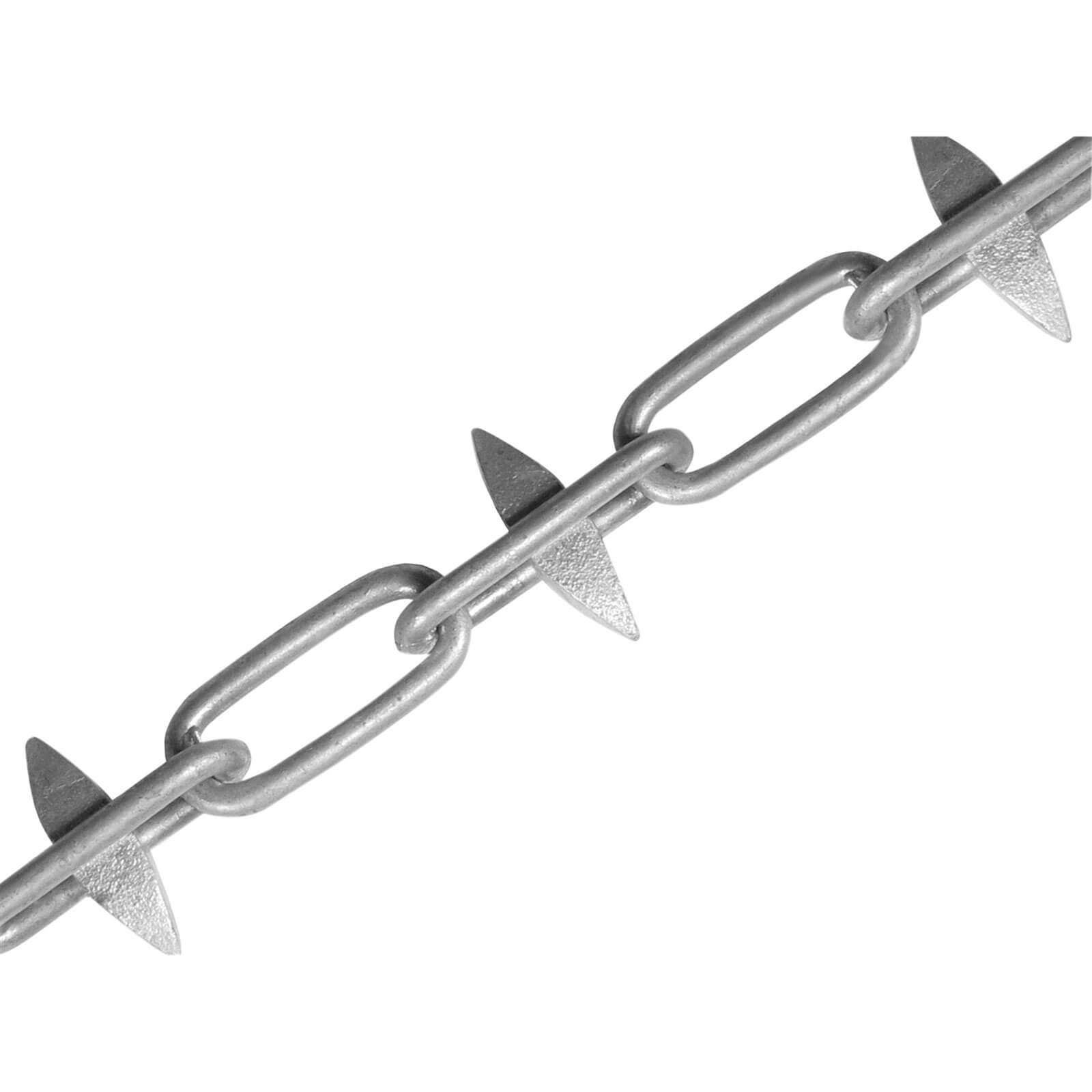 Image of Faithfull 6mm x 5 Metre Metal Spiked Chain Galvanised Finished