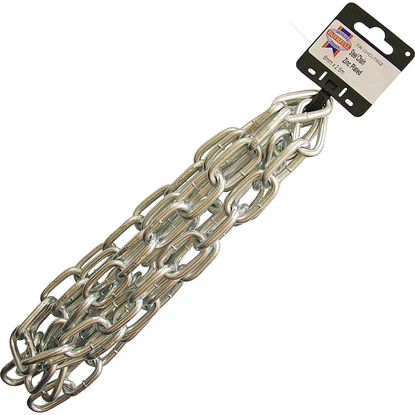 Image of Faithfull Zinc Plated Chain 6mm x 25 Metre