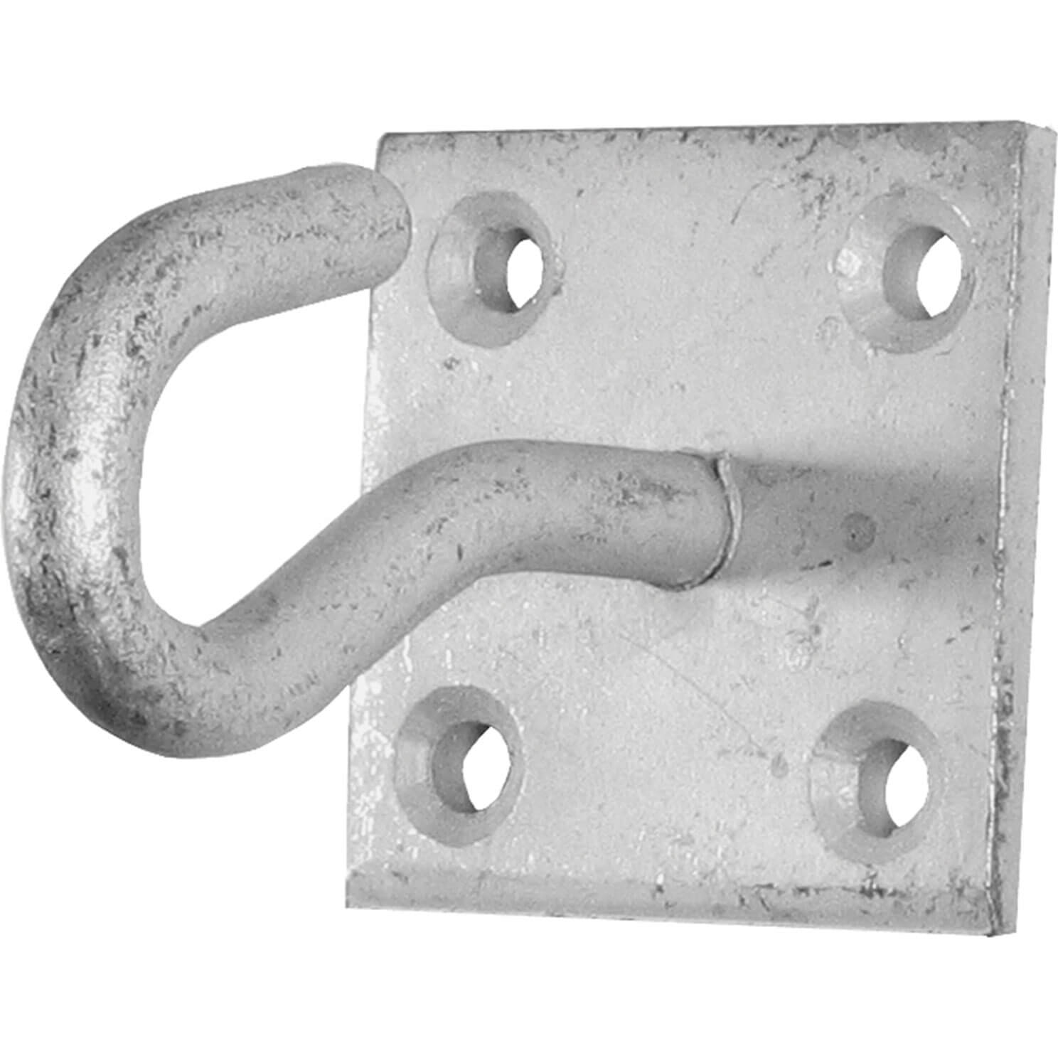 Image of Faithfull Ceiling or Wall Hook On Plate Galvanised Finish