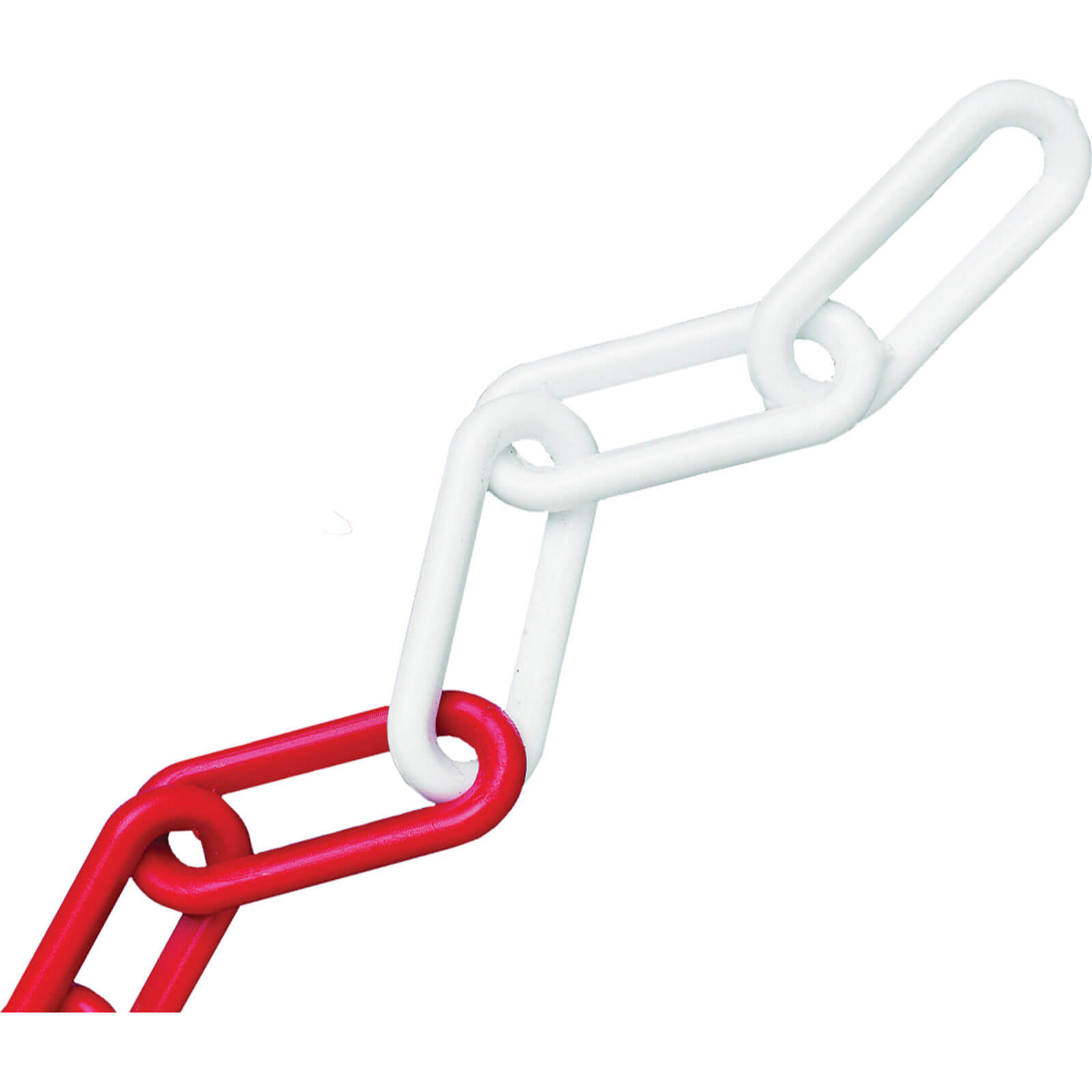 Image of Faithfull Plastic Chain 8mm x 125 Metre Red White