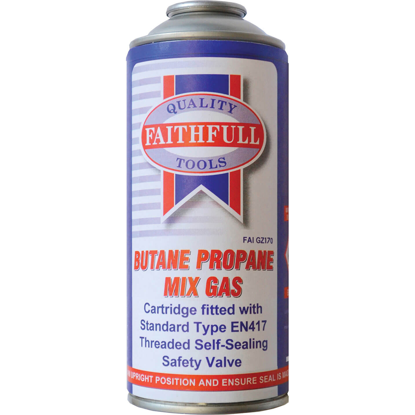 Image of Faithfull Self Sealing Butane Propane Gas Cartridge 170g