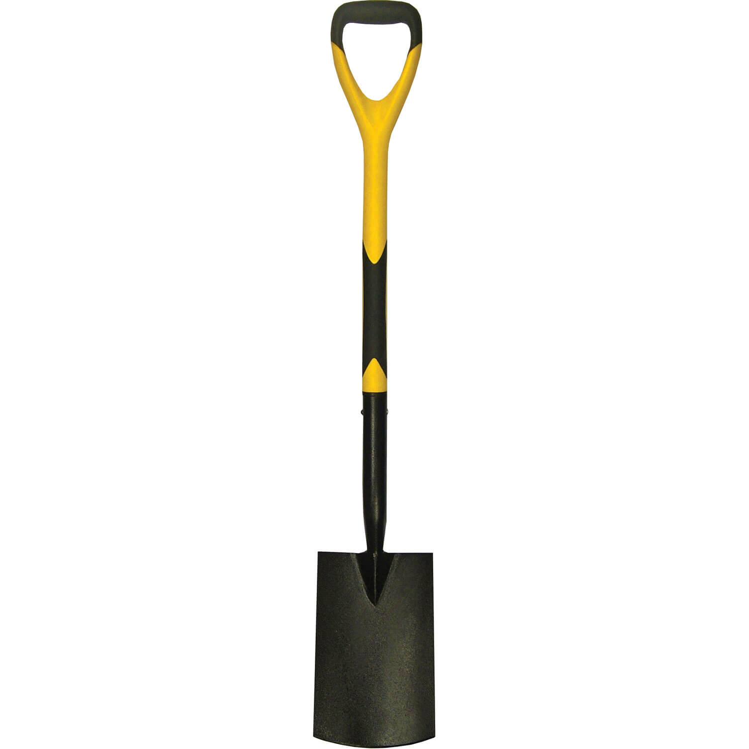 Image of Faithfull Fibreglass Shaft Garden Digging Spade Soft Grip D Handle