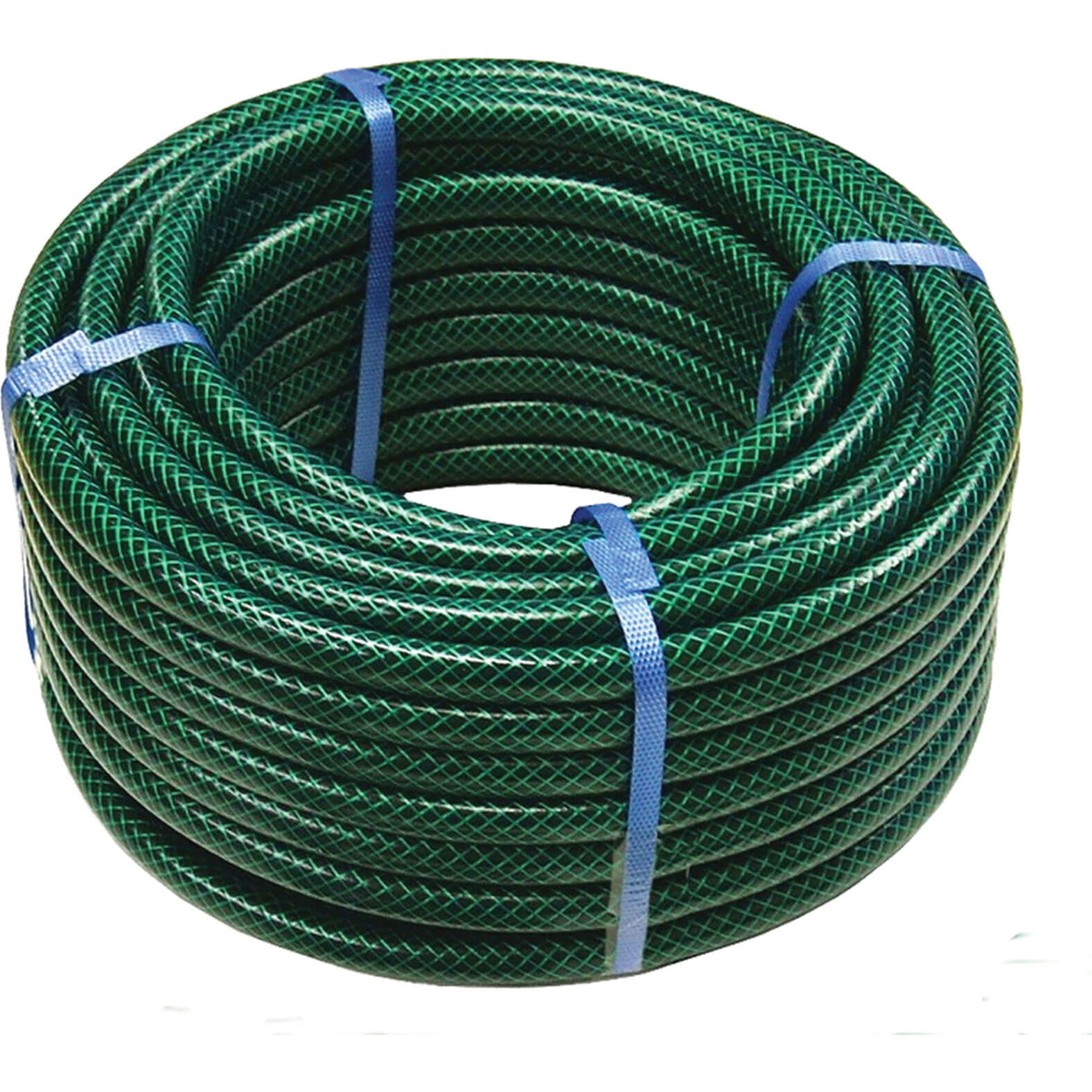 Image of Faithfull 50 Metre PVC Reinforced Hose Pipe 125mm 12 Dark Green