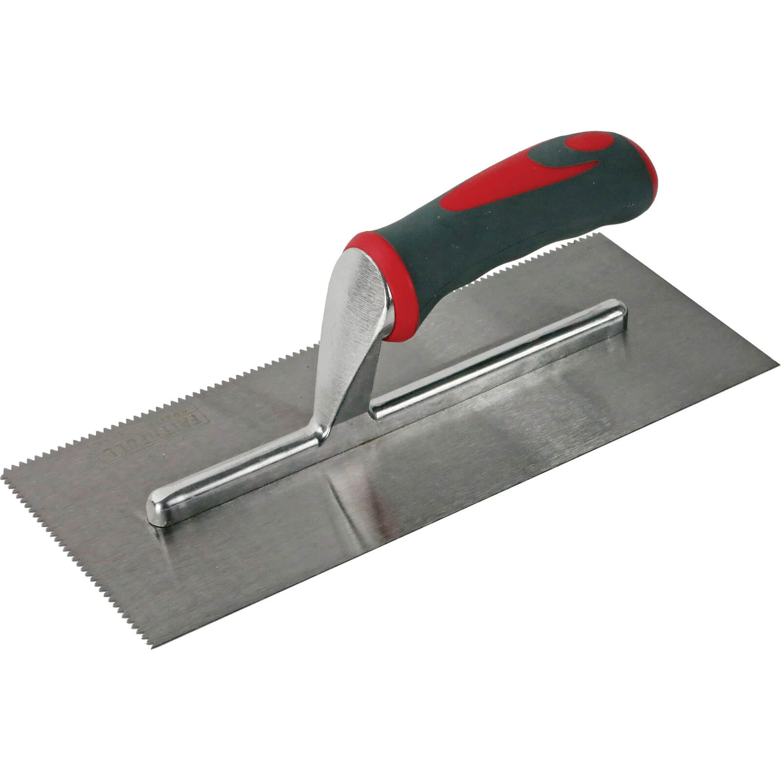 Image of Faithfull V Notched Adhesive Trowel 11 x 412 with Soft Grip Handle