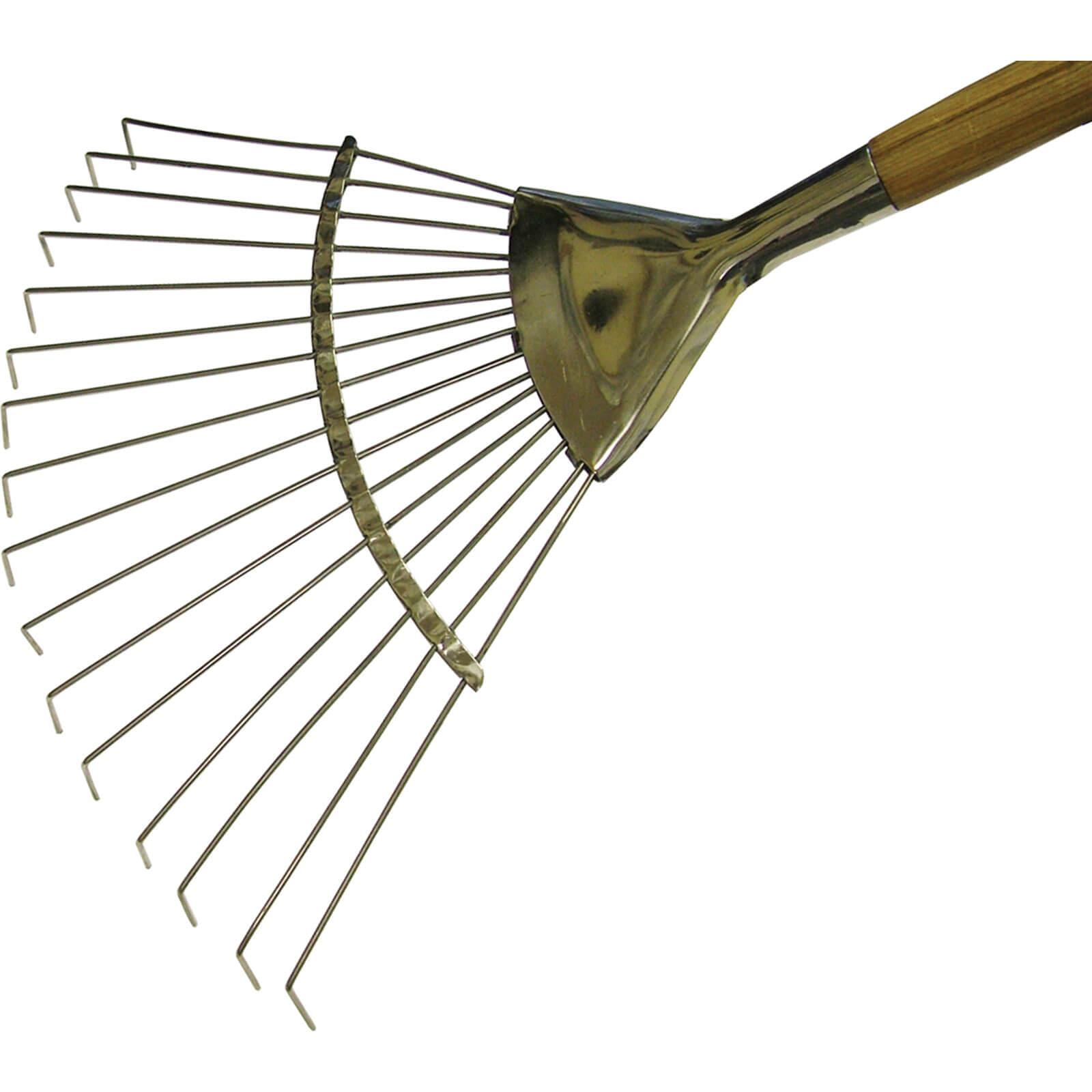 Image of Faithfull Stainless Steel Lawn Rake with 14 Metre Ash Handle