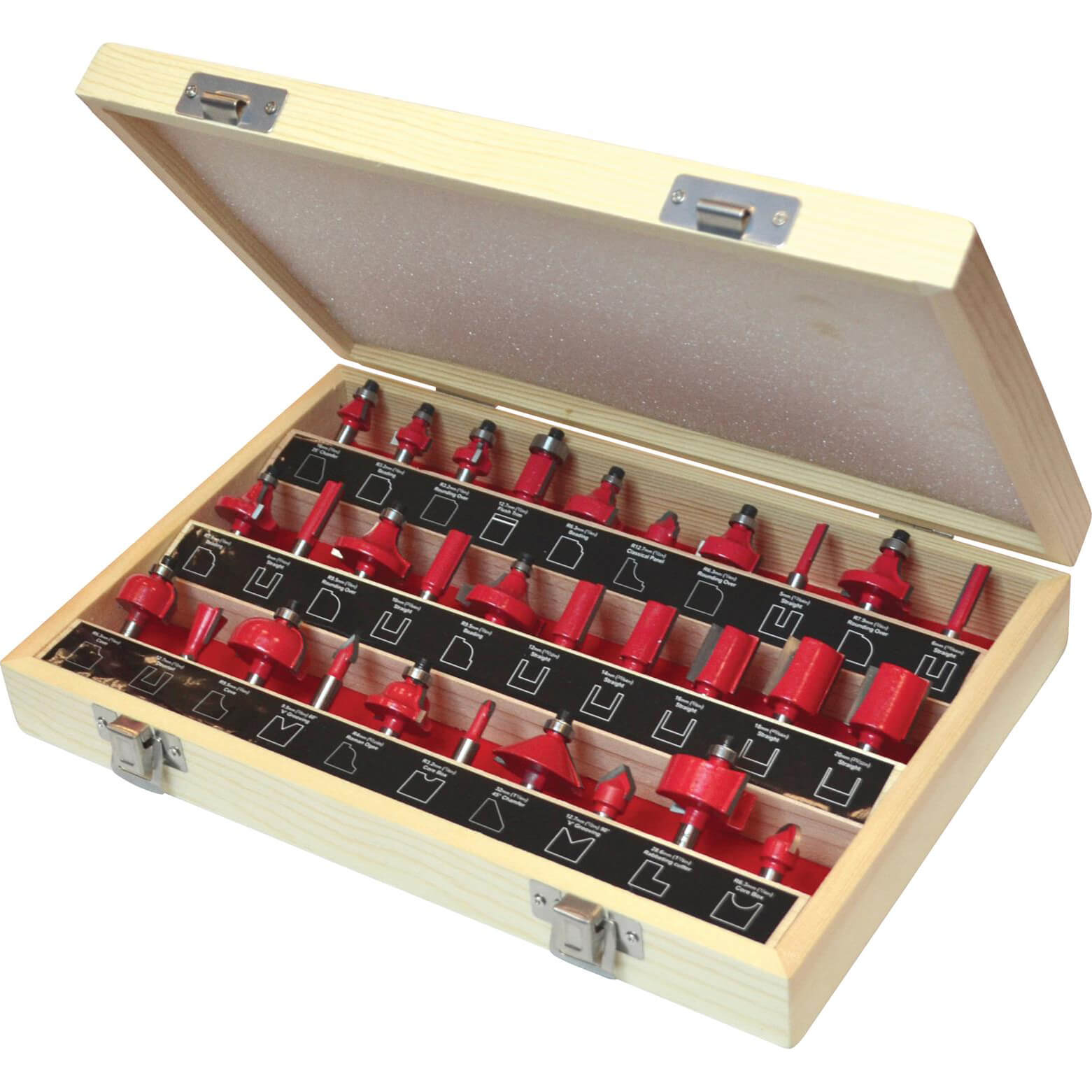 Image of Faithfull 30 Piece TCT 14 Shank Router Bit Set