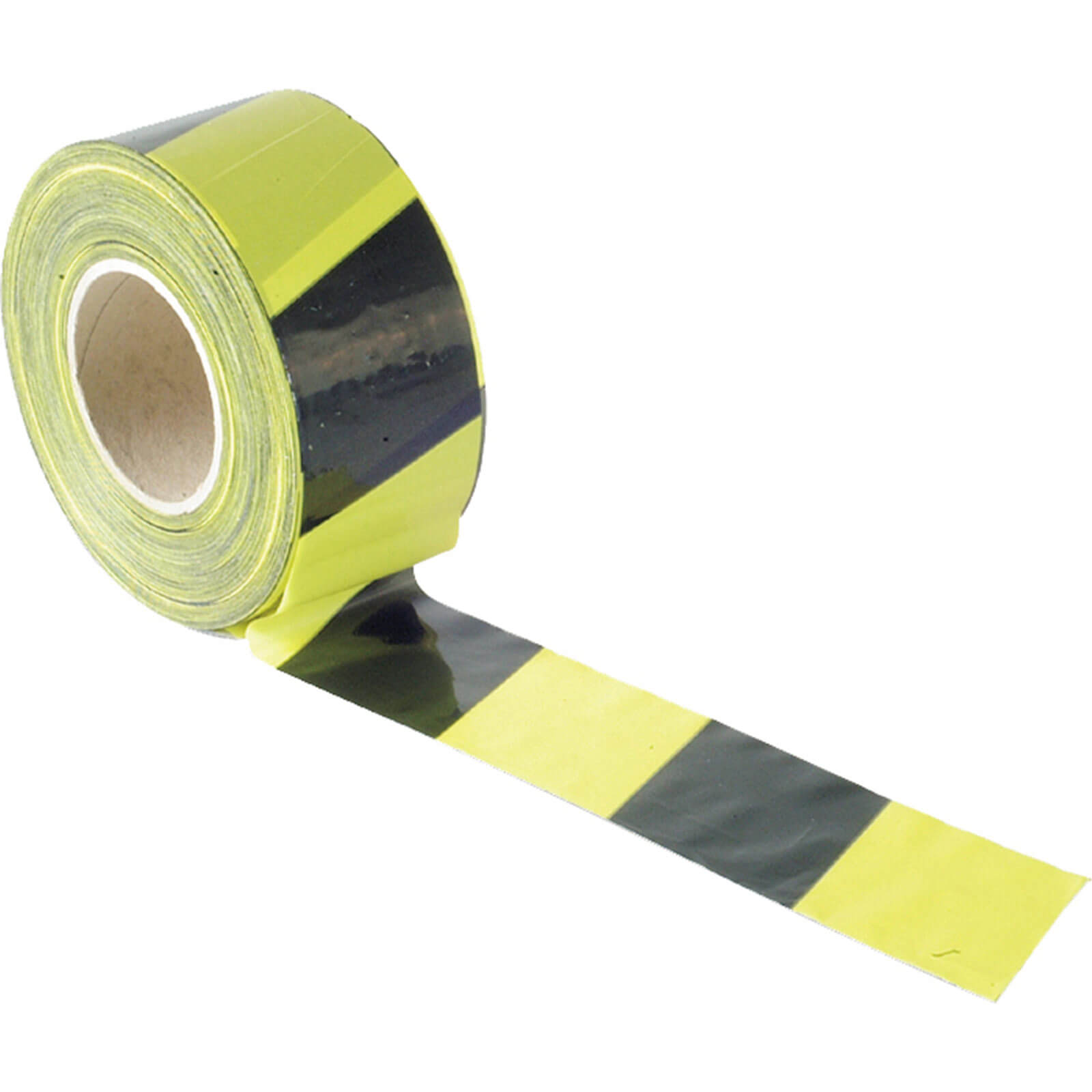 Image of Adhesive Hazard Tape Black Yellow Stripe 50mm Wide x 33m Roll