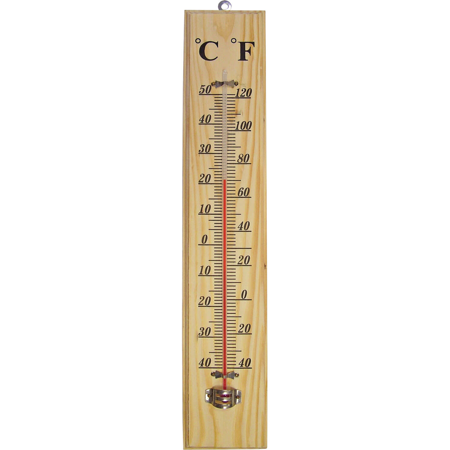 Image of Faithfull Wooden Wall Thermometer 400mm