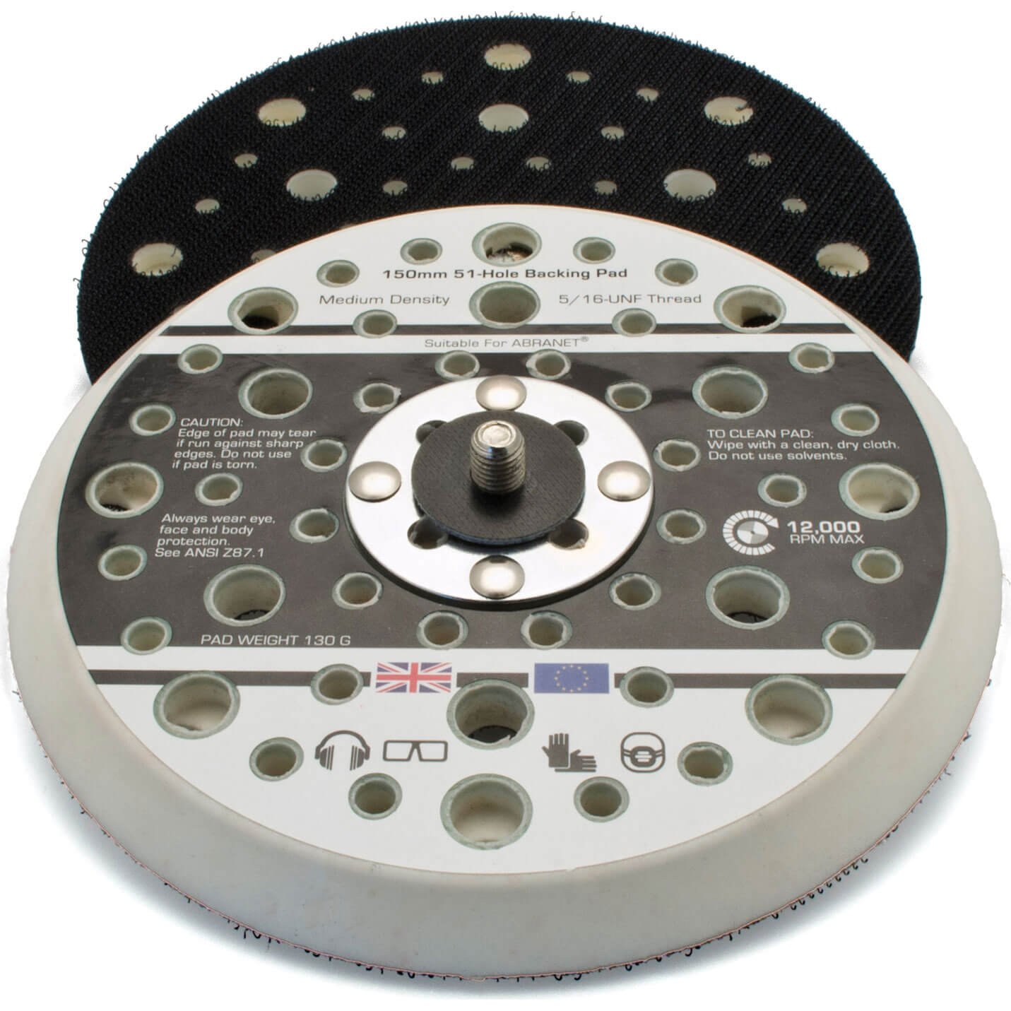 Image of Flexipad Dual Action Sanding Pad 150mm with 51 Hole Velcro Disc