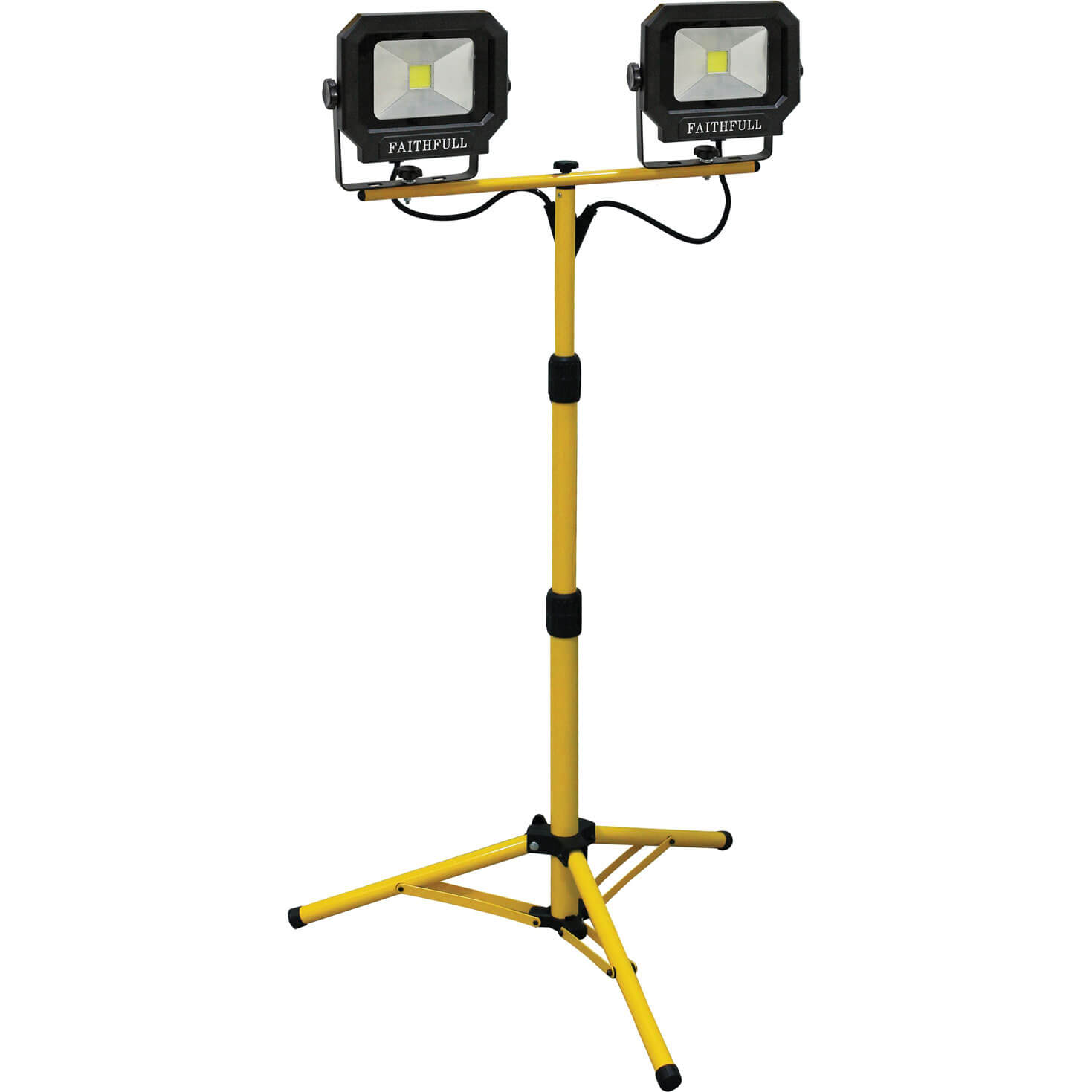 Image of Faithfull Power Plus Twin Site Lights with Tripod 2800 Lumen 40w 110v