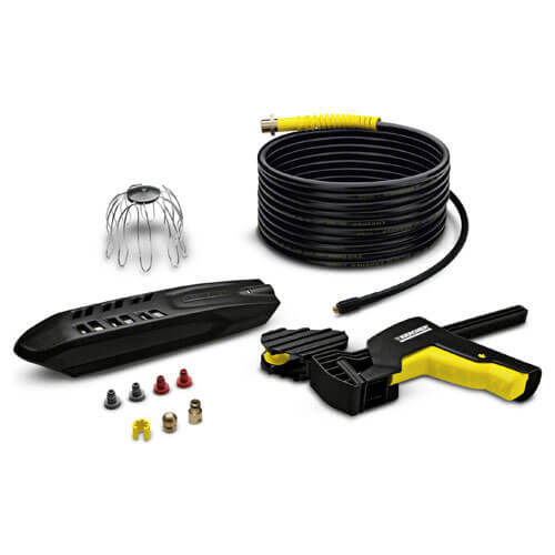 Image of Karcher Gutter and Pipe Drain Cleaning Accessory Kit for K2 K7 Pressure Washers