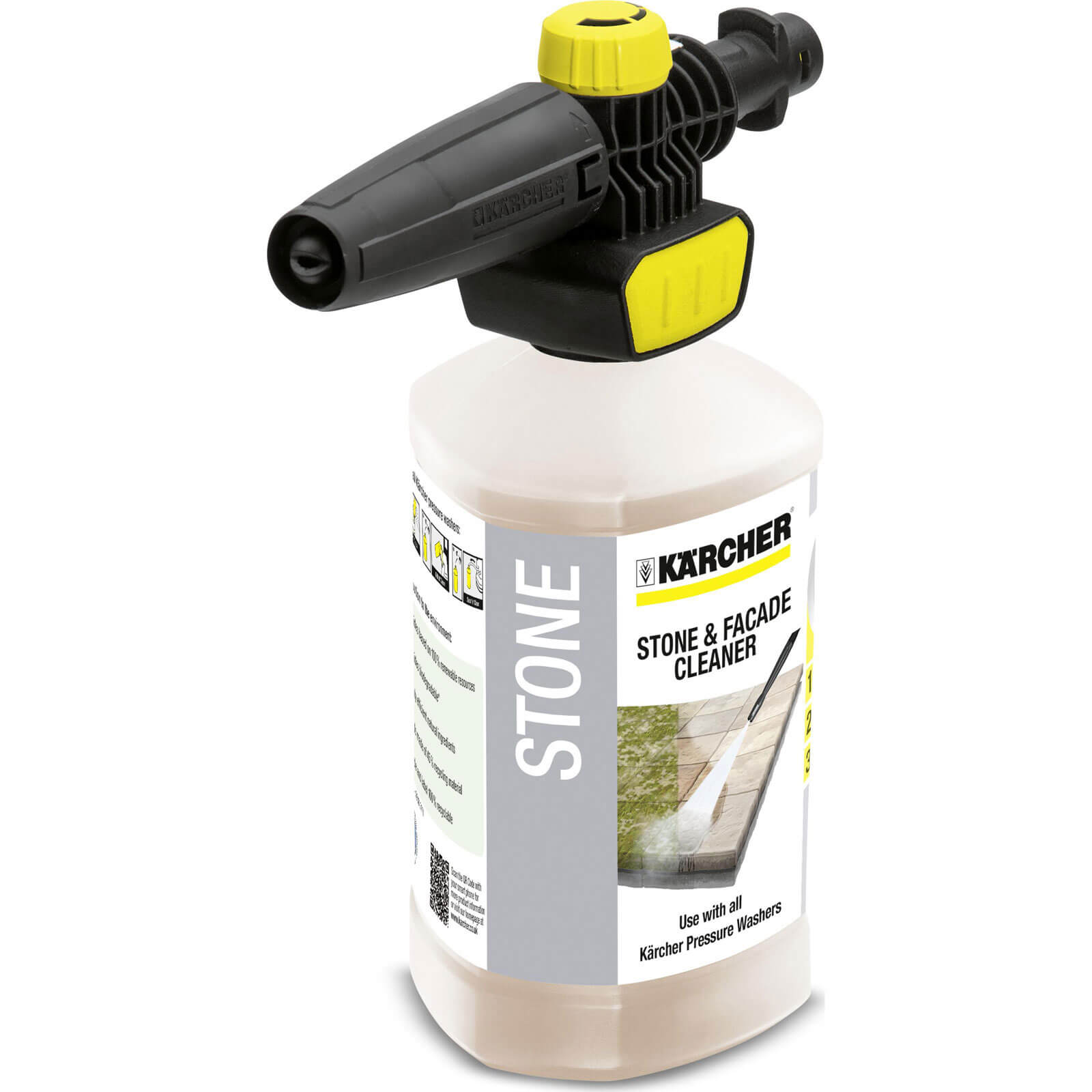 Image of Karcher Plug n Clean Foam Nozzle with Stone Cleaner for K2 K7 Pressure Washers