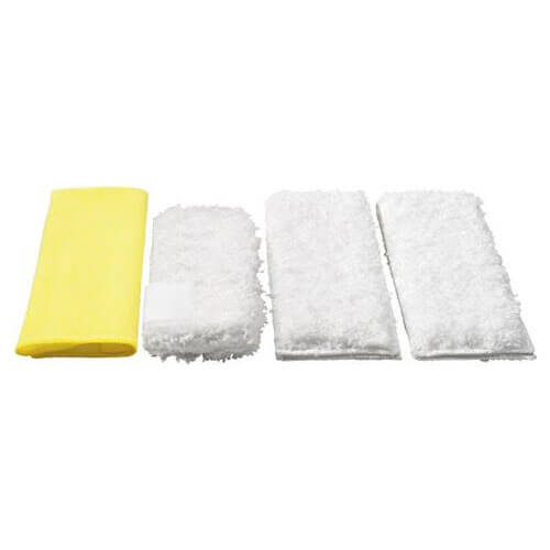 Image of Karcher Pack of 4 Various Floor Tool Kitchen Microfibre Cloths for SC DE 4002 and SG 44 Steam Cleaners