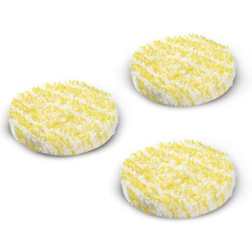 Image of Karcher Pack of 3 Special Polishing Pads for FP303 and FP306 Floor Polishers for Stone PVC Linoleum Floors