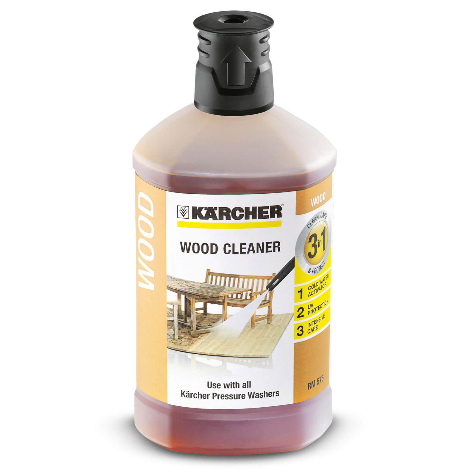 Image of Karcher Multi Purpose Decking and Wood Plug n Clean Detergent 1 Litre for Pressure Washers