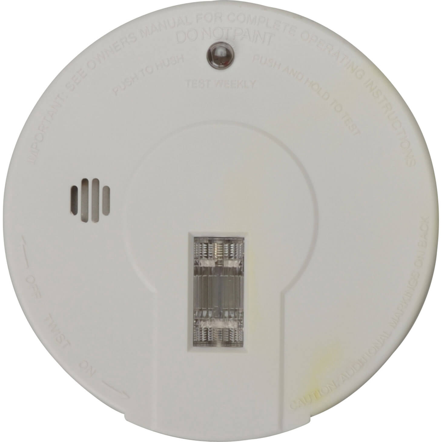 Image of Kidde Battery Smoke Alarm for Hallways with Hush and Test Button and Light