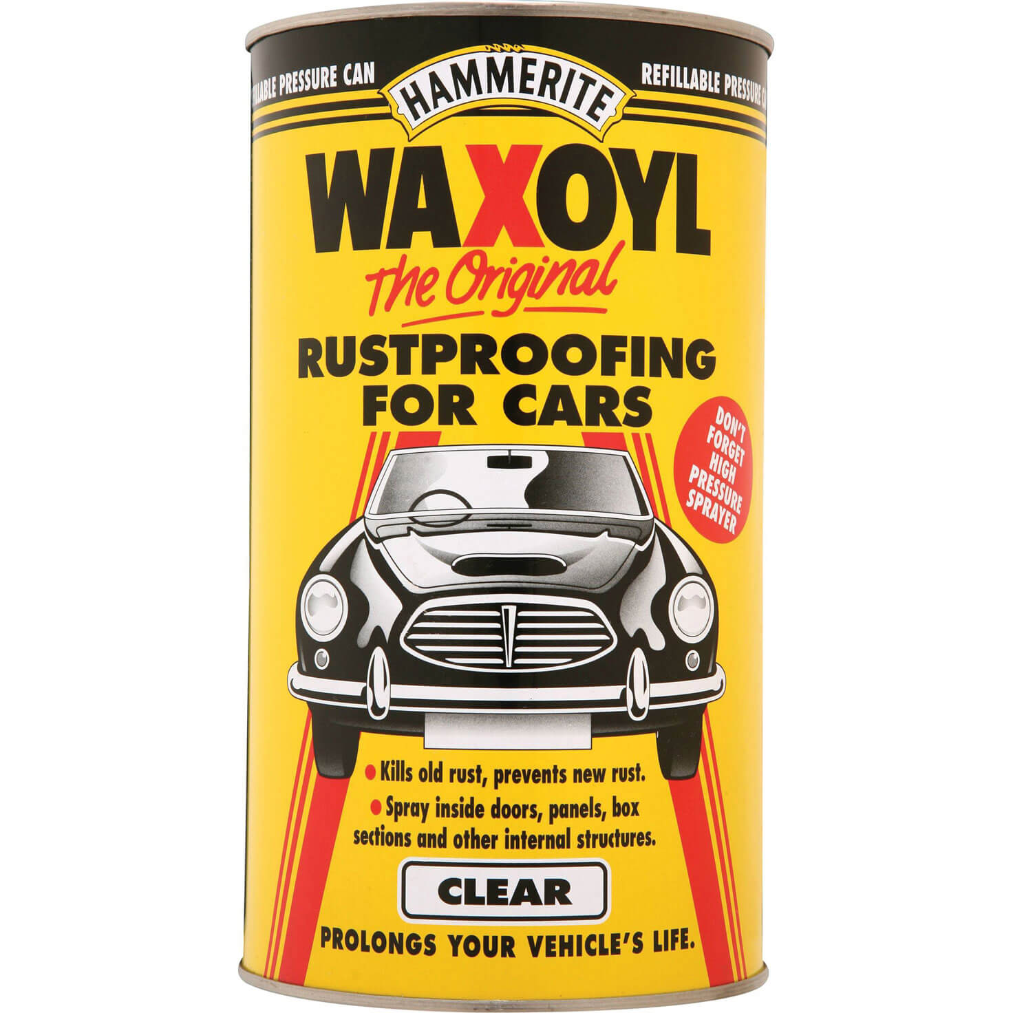 Image of Hammerite Waxoyl Rust Remover and Protector Clear Pressure Can 25 Litre