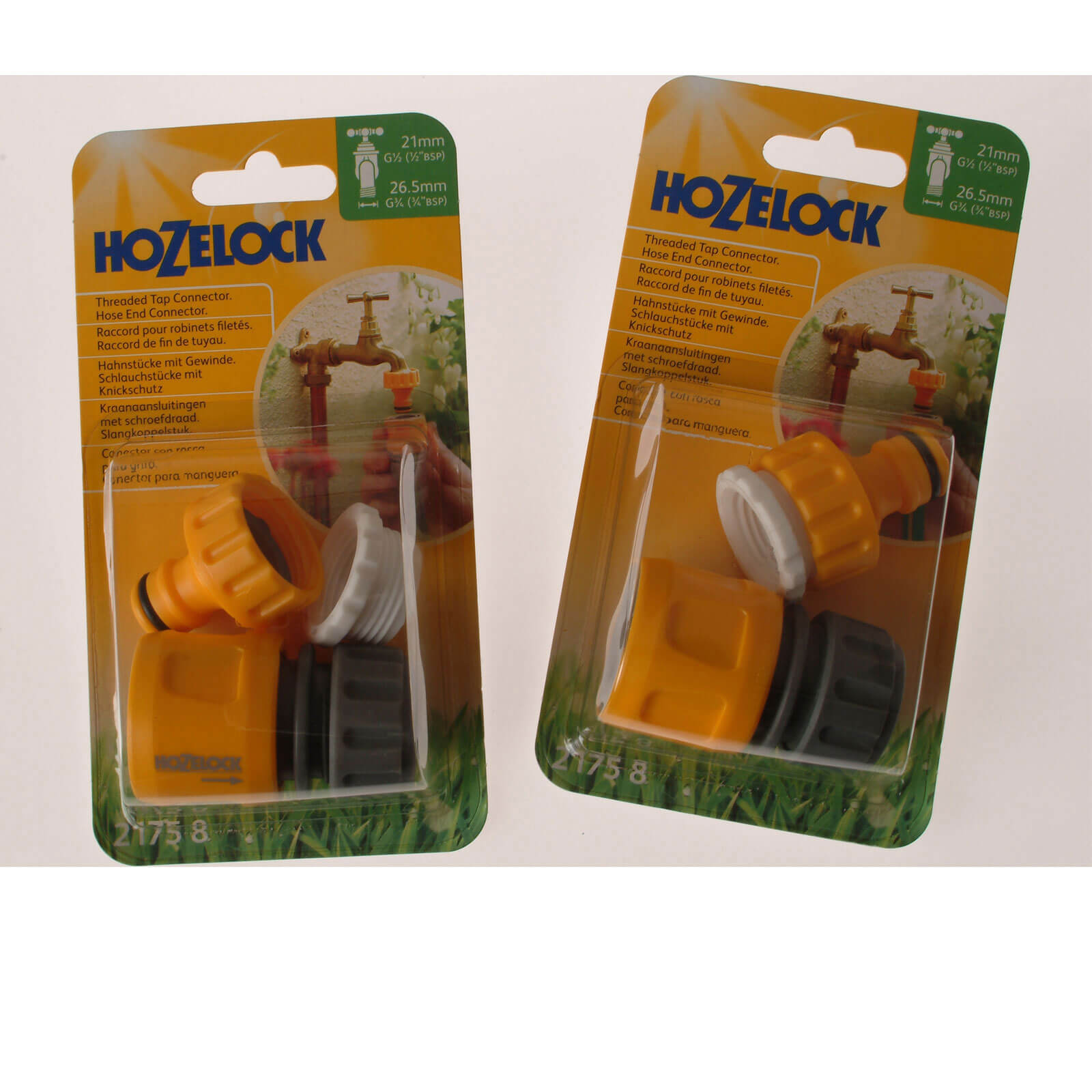 Image of Hozelock Plastic Outdoor Threaded Tap Connector 34 BSP Taps