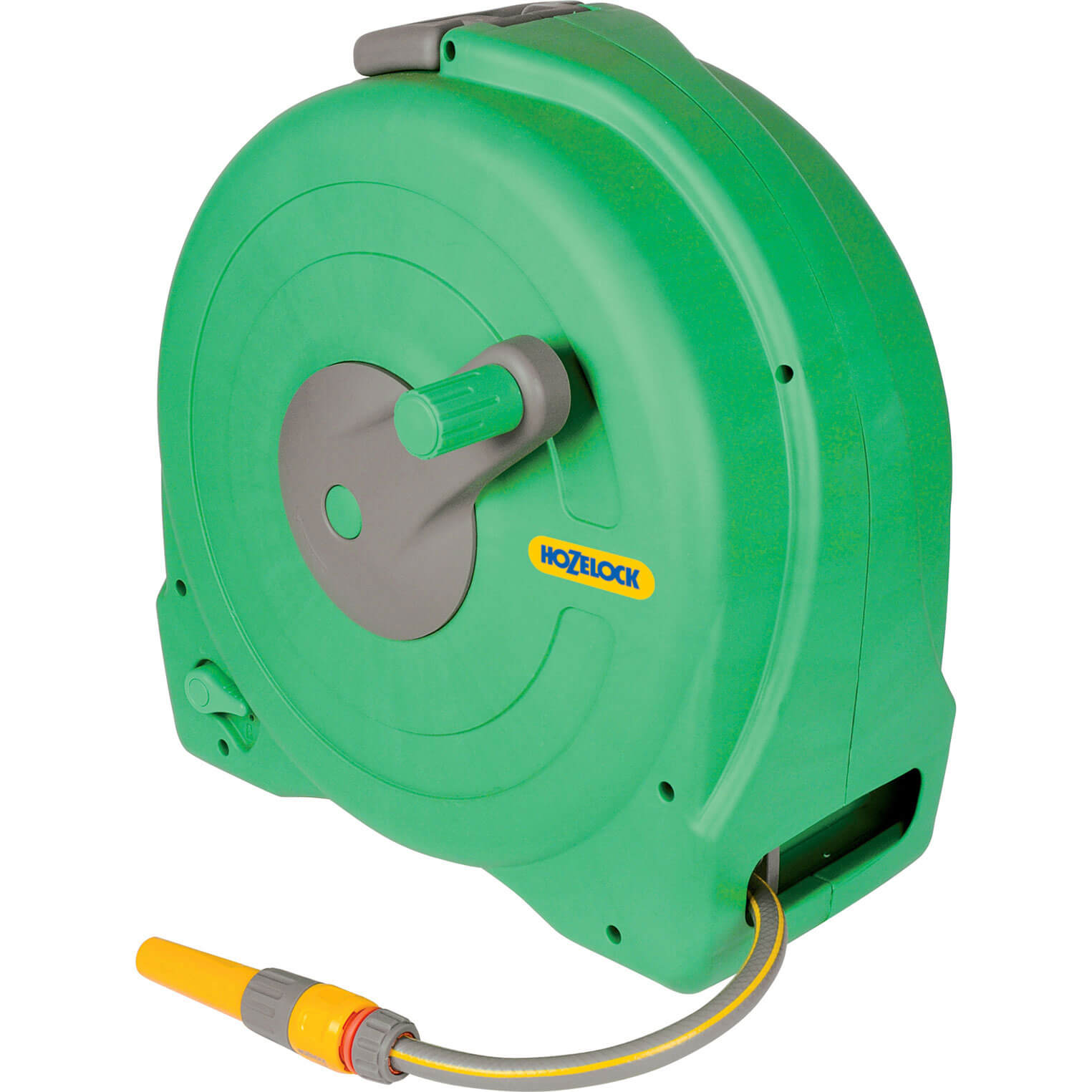 Image of Hozelock 40 Metre Floor Standing Fast Hose Reel with 40 Metre Hose Pipe 125mm 12 and Connectors