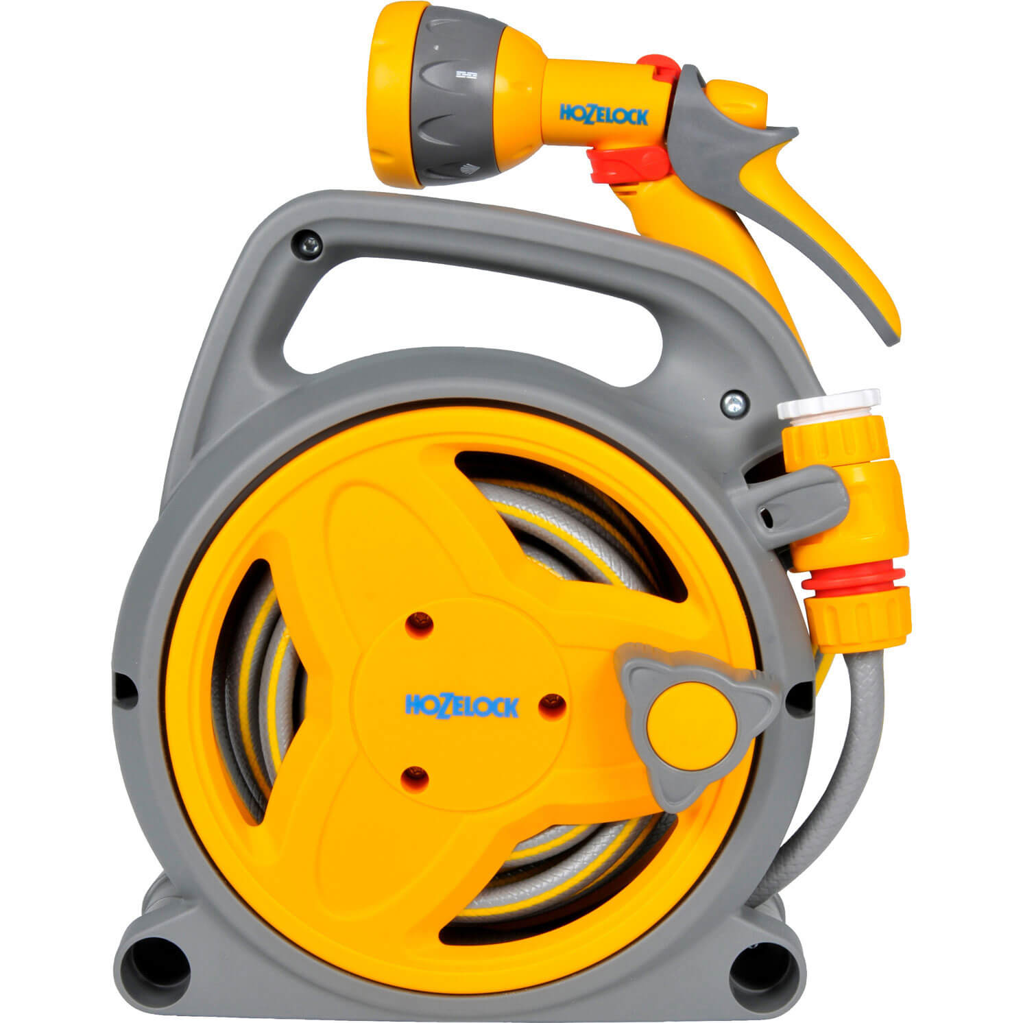 Image of Hozelock Pico 10 Metre Hose Reel with 10 Metre Hose Connectors and Spray Gun