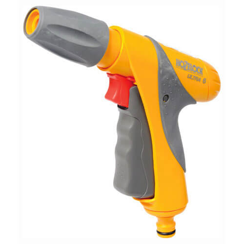 Image of Hozelock Jet Water Spray Gun Plus with 3 Spray Patterns for Hose Pipes