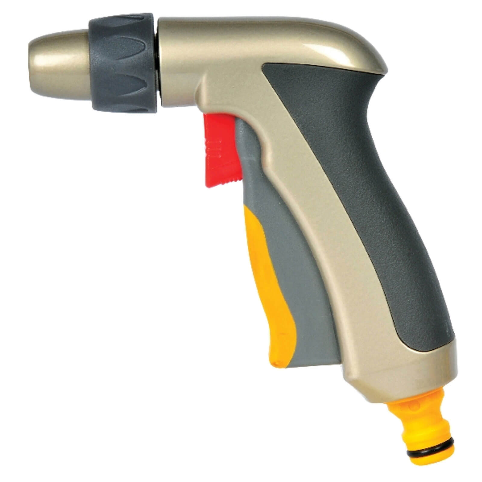 Image of Hozelock Metal Jet Water Spray Gun Plus with 2 Spray Patterns for Hose Pipes