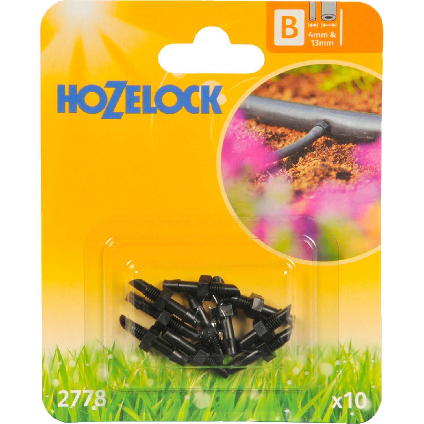 Image of Hozelock Straight Connector Pack of 10 for 4mm Auto Watering System