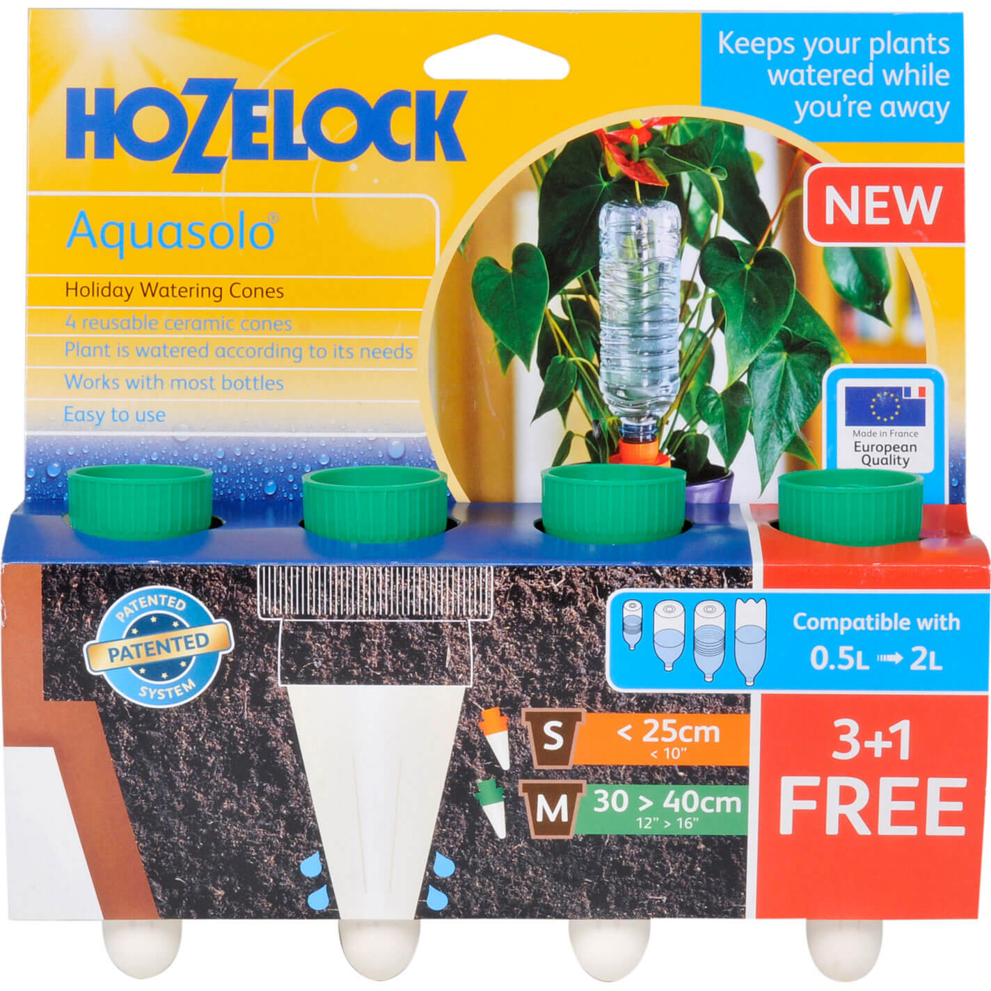 Image of Hozelock Aquasolo Slow Watering Cone for Pots up to 16 400mm Pack of 4