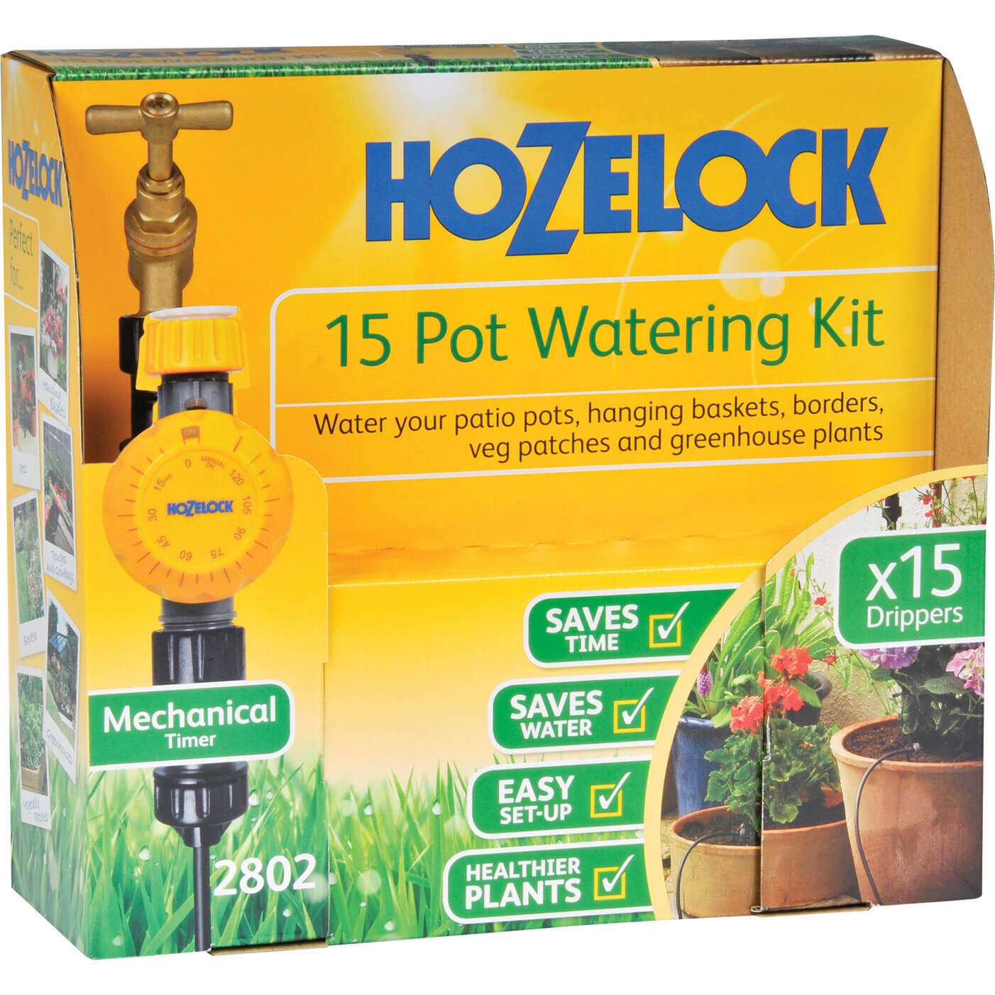 Image of Hozelock 15 Pot Auto Watering System Kit with Mechanical Water Timer