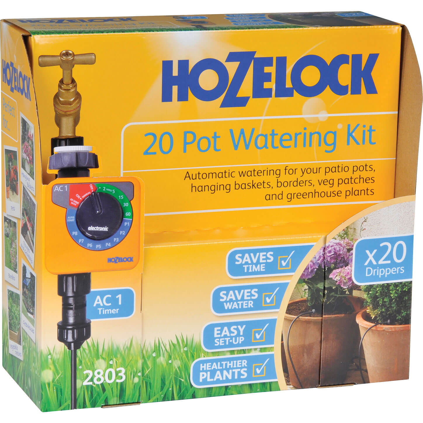 Image of Hozelock 20 Pot Auto Watering System Kit with Digital Water Timer