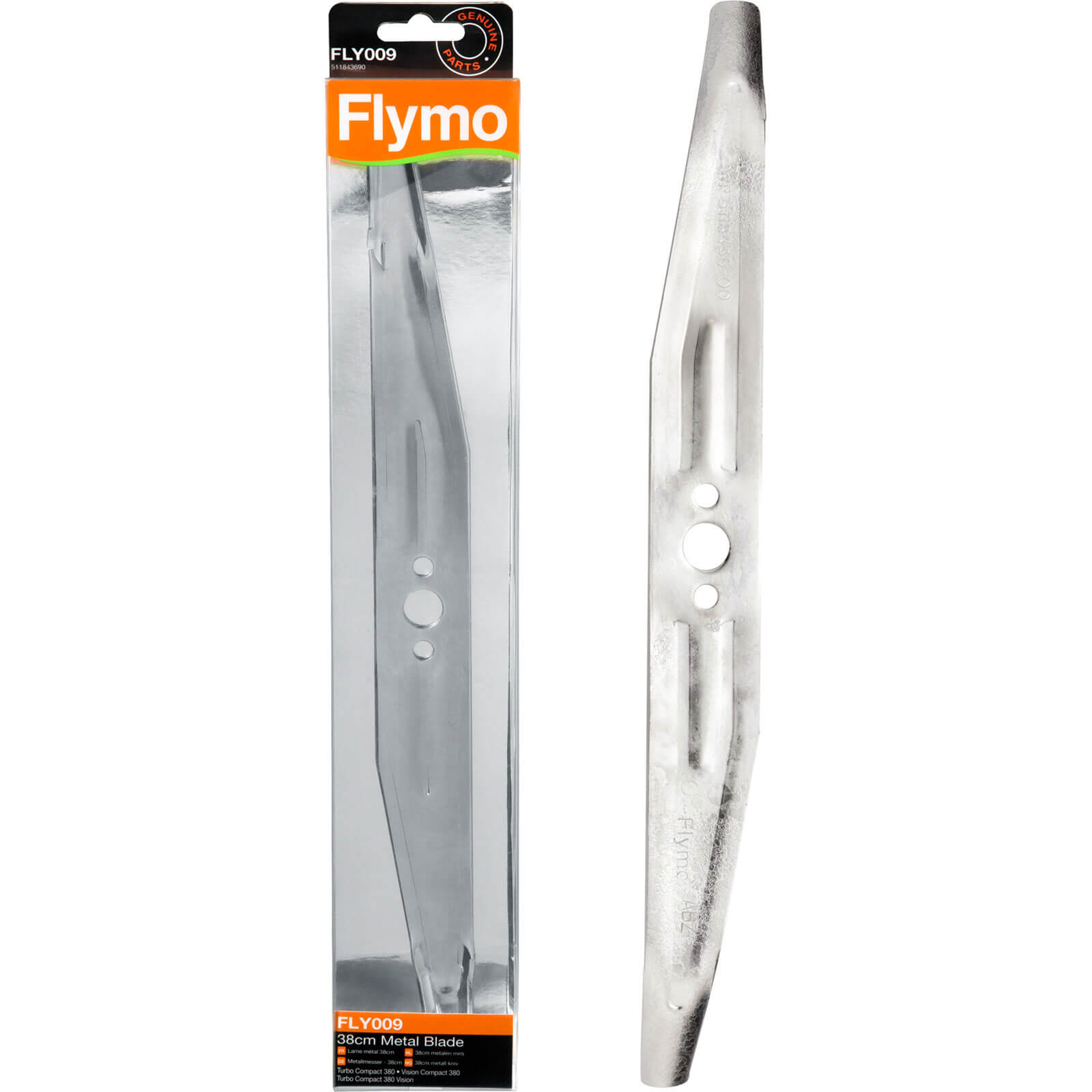 Image of Flymo FLY009 Replacement Metal Blade 38cm for TCV380 TC380 and VC380 Lawnmowers