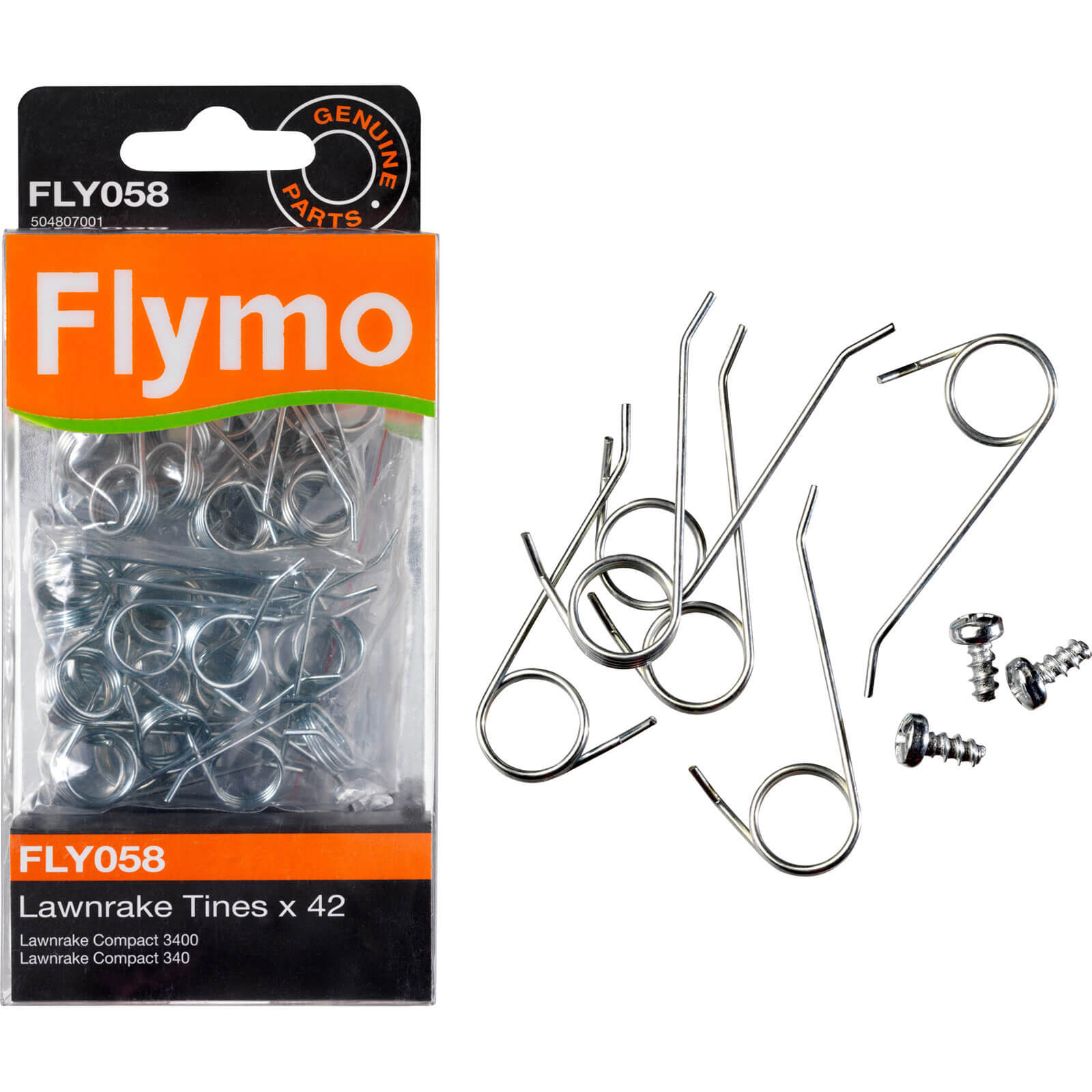 Image of Flymo FLY058 Replacement Lawnrake Tines Pack of 42 for Lawnrake Compact 3400 340 350