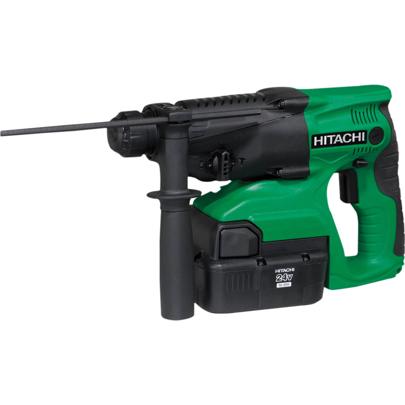 Image of Hitachi DH24DVC24v Cordless SDS Plus 3 Mode Hammer Drill with 2 NiMH Batteries 2ah