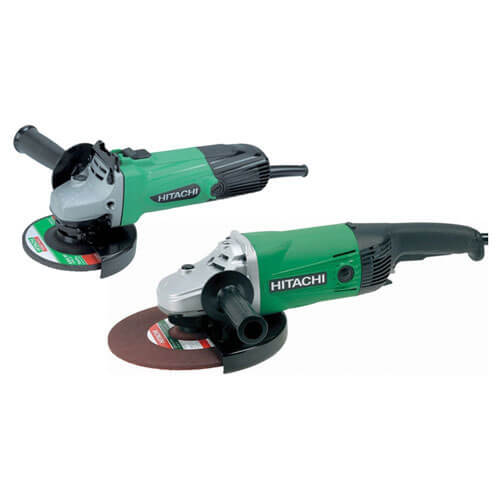 Image of Hitachi Angle Grinder Twin Pack with G12SS 4 12 and G23SS 9 Grinders 110v