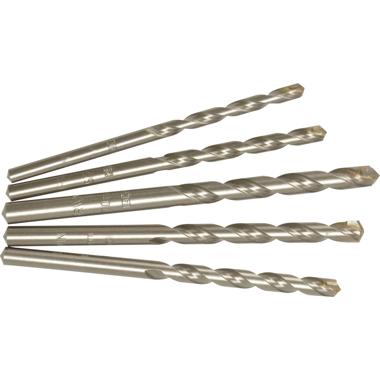 Image of Irwin 5 Piece Masonry Drill Bit Set 5 7mm