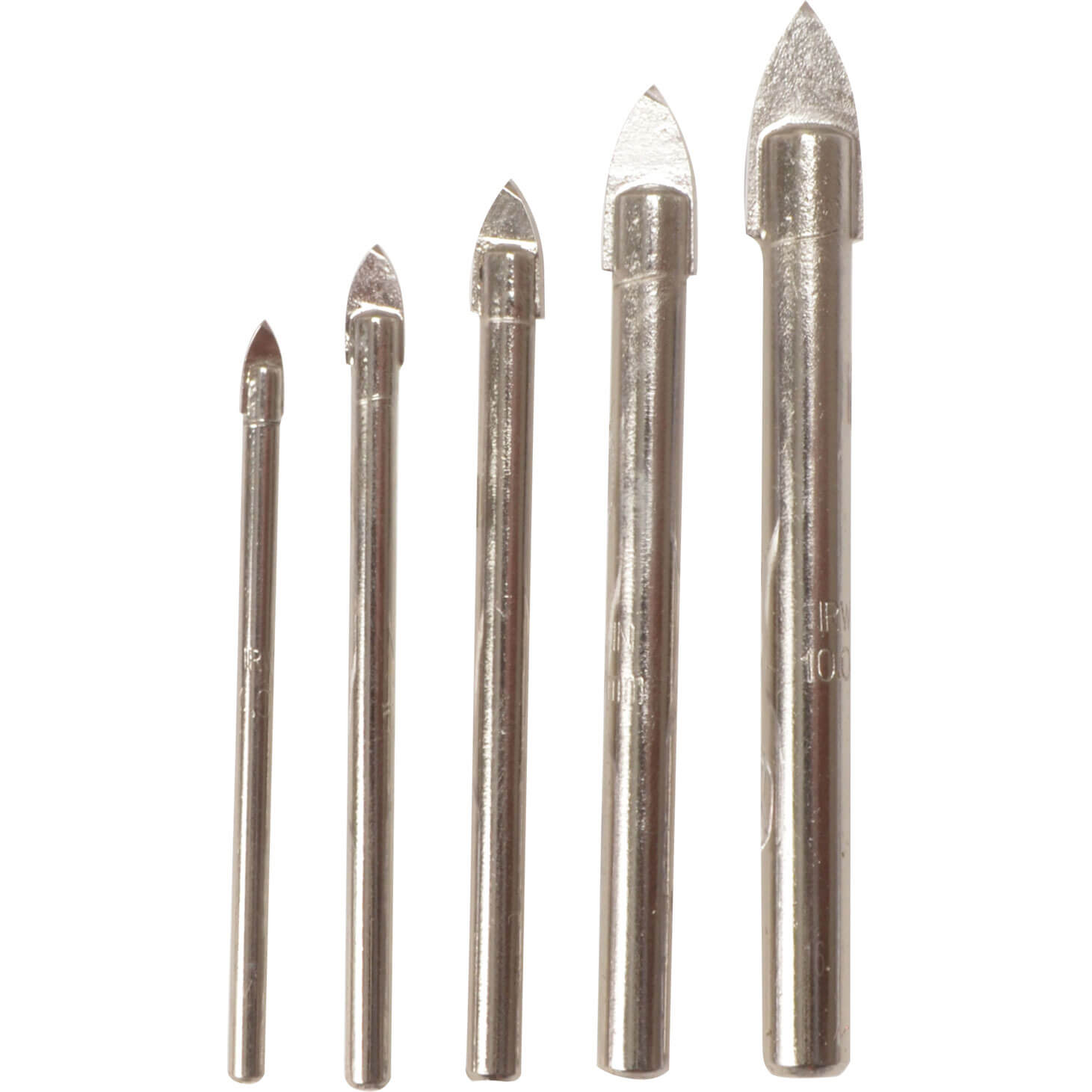 Image of Irwin 5 Piece Glass and Tile Drill Bit Set 4 10mm