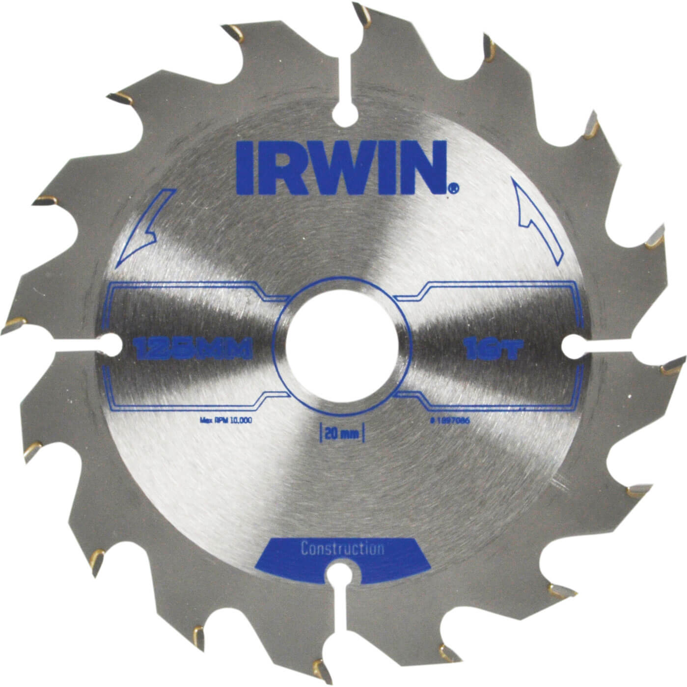 Image of Irwin ATB Circular Saw Blade 125mm x 20mm Bore 16 Teeth