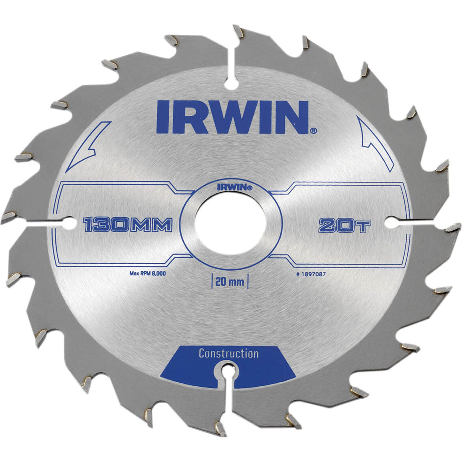 Image of Irwin ATB Circular Saw Blade 130mm x 20mm Bore 20 Teeth