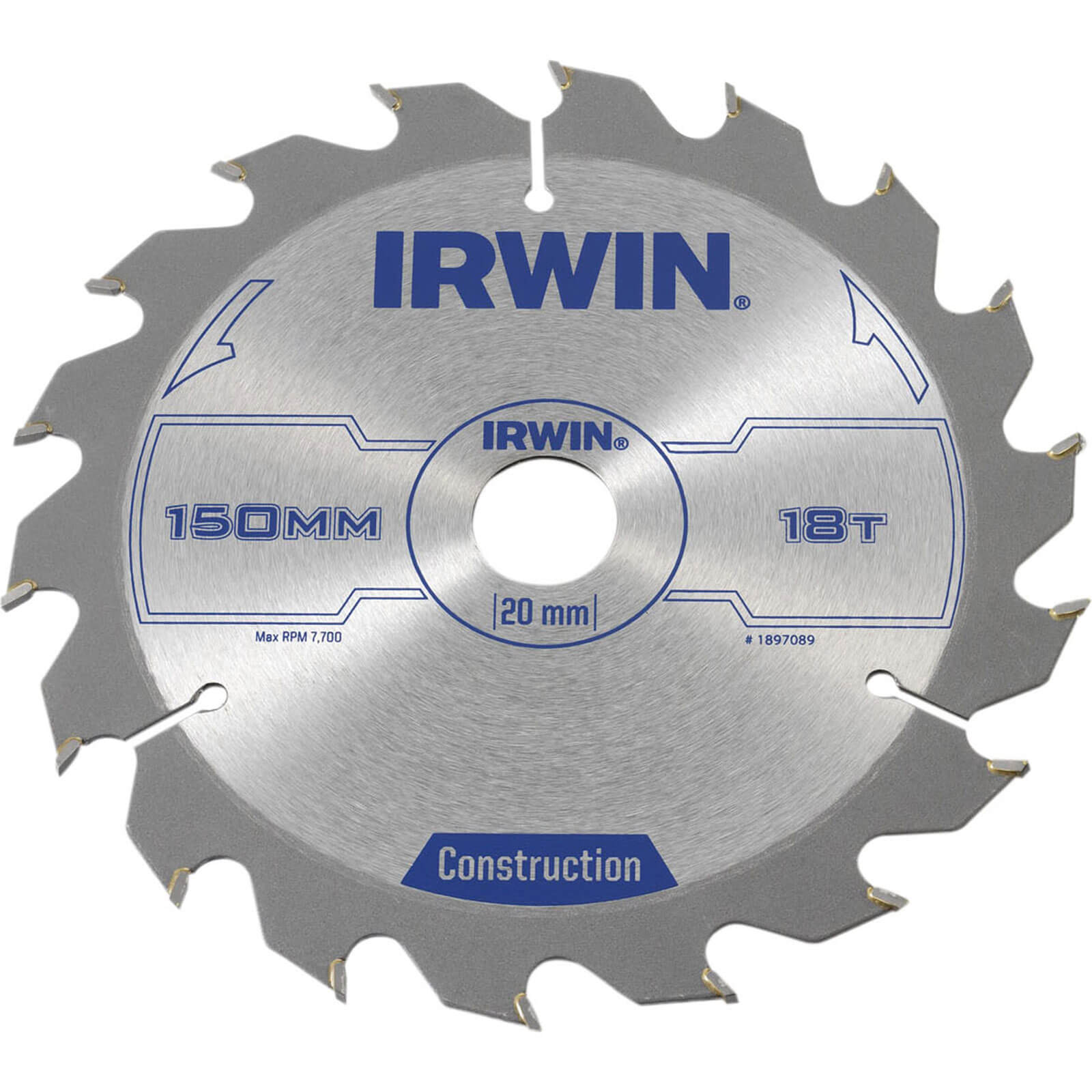 Image of Irwin ATB Circular Saw Blade 150mm x 20mm Bore 18 Teeth