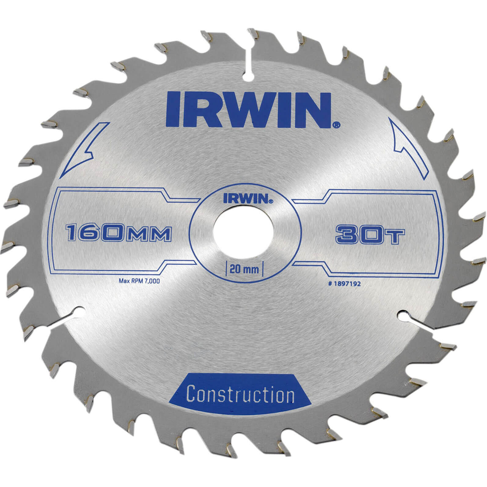 Image of Irwin ATB Circular Saw Blade 160mm x 20mm Bore 30 Teeth