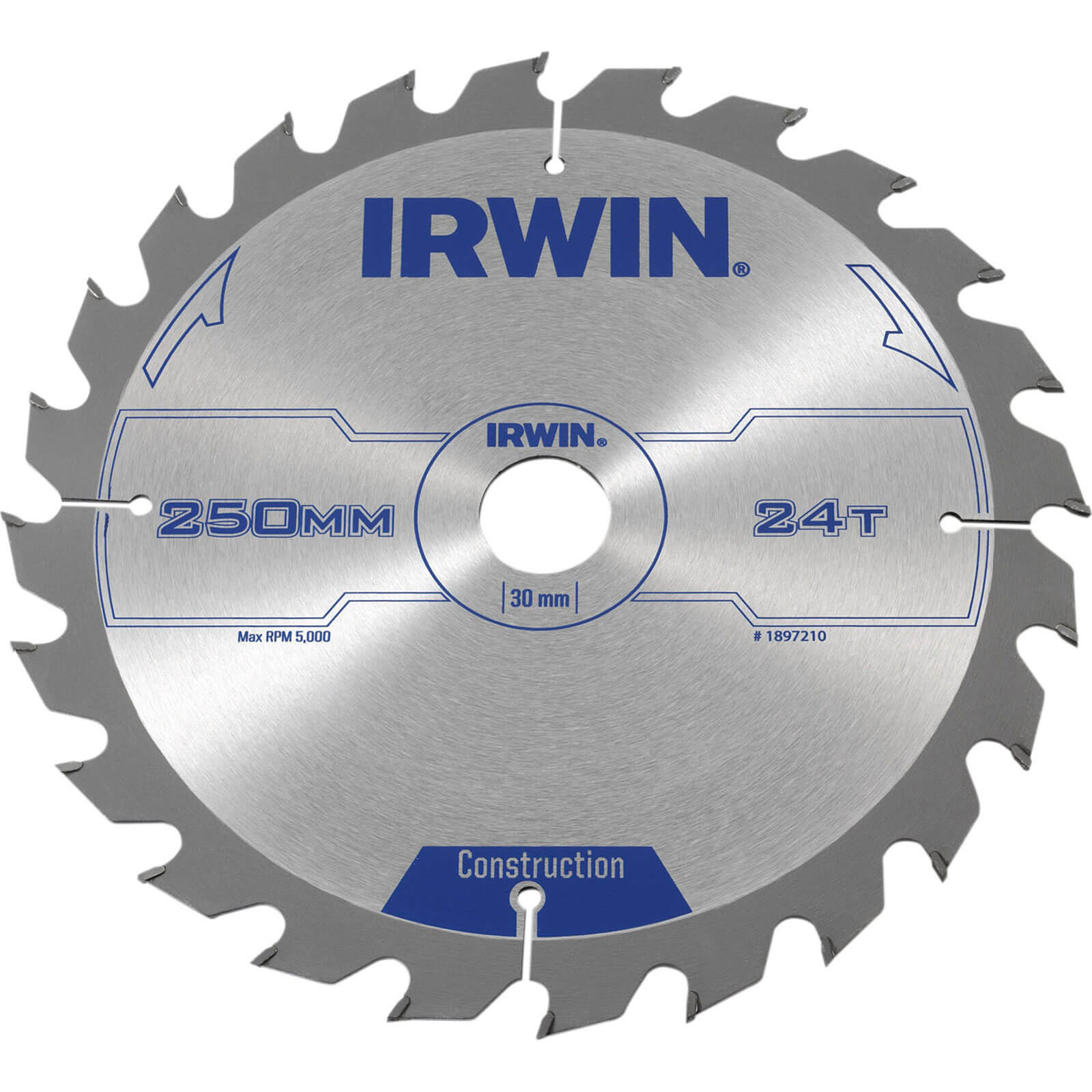 Image of Irwin ATB Circular Saw Blade 250mm x 30mm Bore 24 Teeth