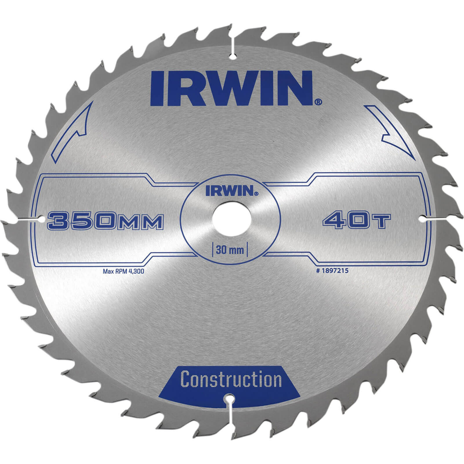 Image of Irwin ATB Circular Saw Blade 350mm x 30mm Bore 40 Teeth