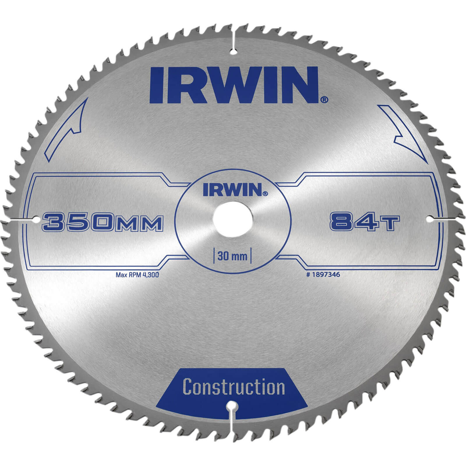 Image of Irwin ATB Circular Saw Blade 350mm x 30mm Bore 84 Teeth