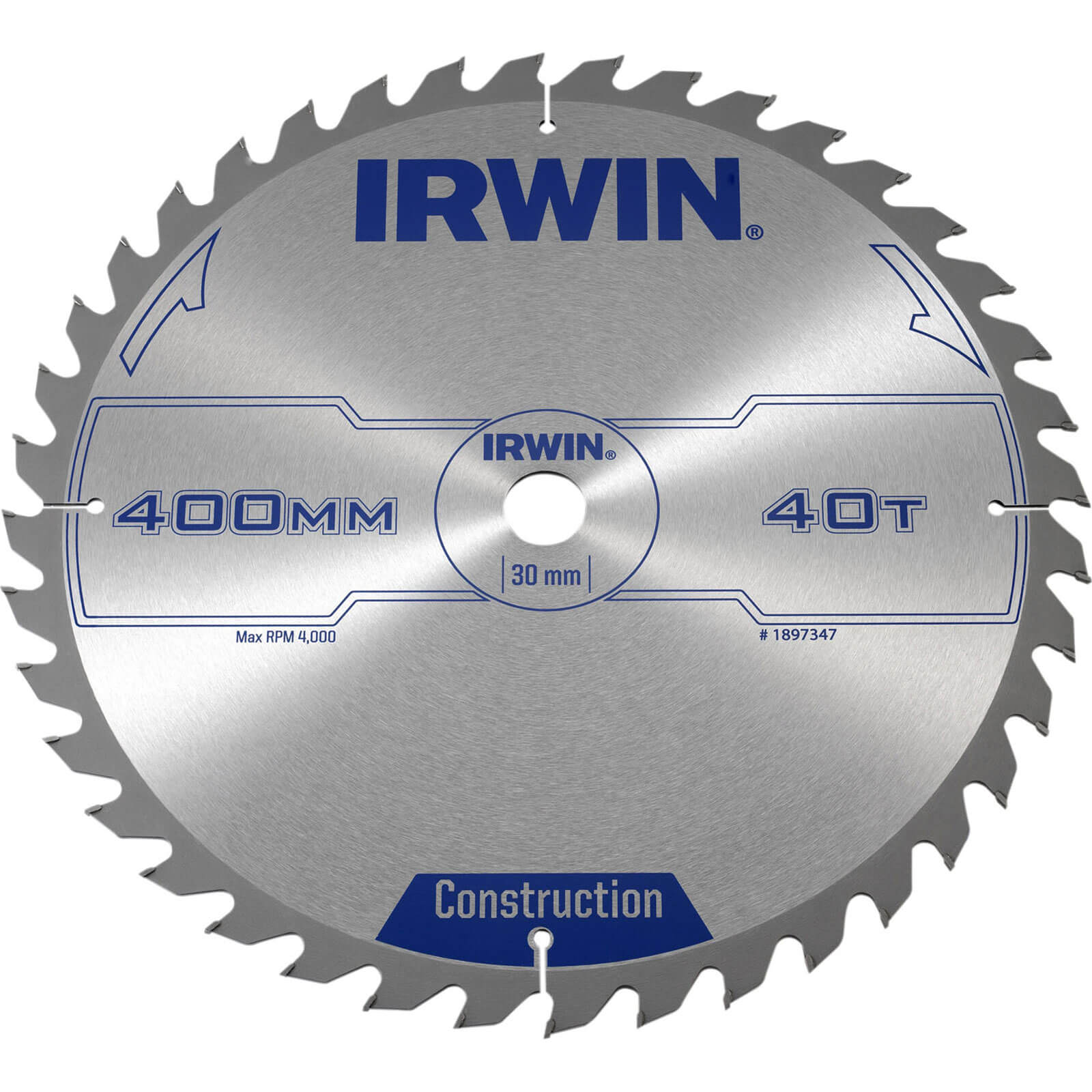 Image of Irwin ATB Circular Saw Blade 400mm x 30mm Bore 40 Teeth