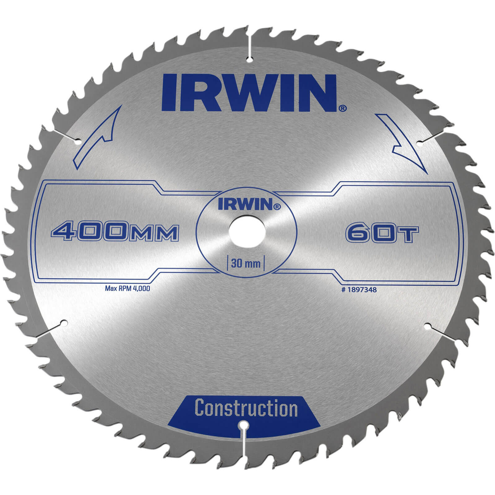 Image of Irwin ATB Circular Saw Blade 400mm x 30mm Bore 60 Teeth